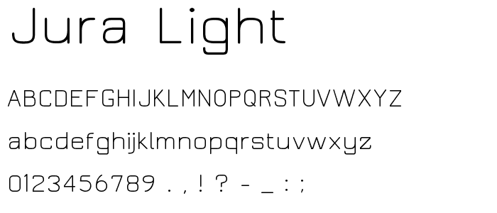 Jura Light font